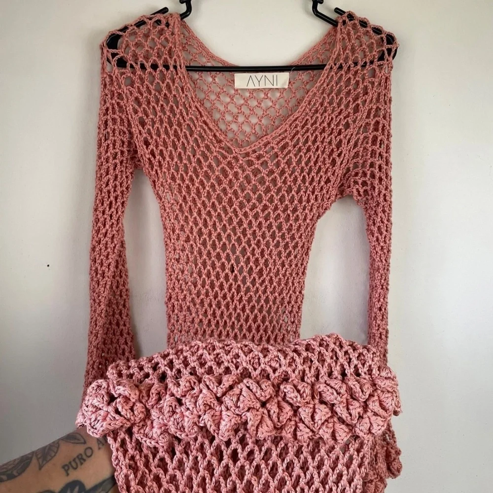 AYNI‎ IMAC Crochet Knit Maxi Dress